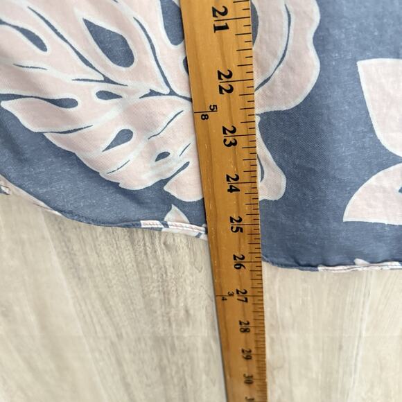 UNTUCKit Hawaiian Shirt Men’s Small Conero Palm Leaf Hibiscus Blue Pink Beach - Picture 11 of 13